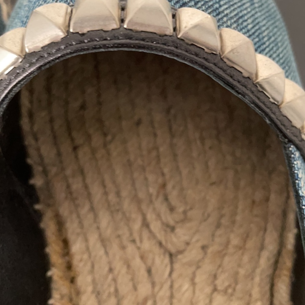 Saint Laurent espadrille denim dirty/mat Napa light blue/Nero in the box - Picture 8 of 11